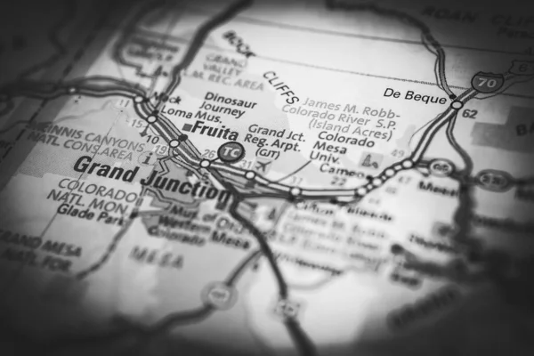 Grand Junction Usa Map Travel Background — Stock Photo, Image