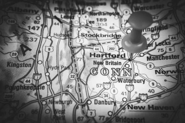 Hartford Stati Uniti America Mappa Background — Foto Stock