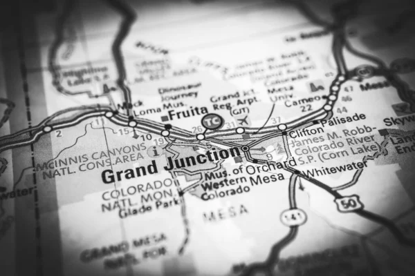 Grand Junction Usa Map Travel Background — Stock Photo, Image