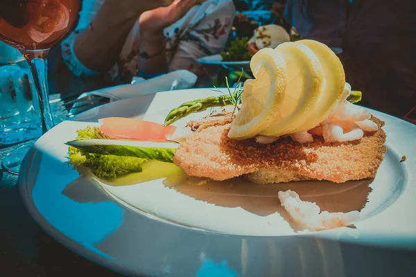 Comida Dinamarquesa Nacional Prato Restaurante — Fotografia de Stock