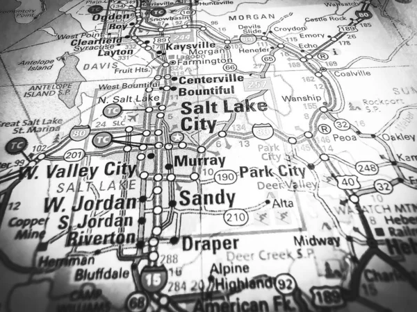 Salt Lake City Verenigde Staten Kaart Achtergrond — Stockfoto