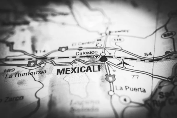 Mexicali Mapa Fondo —  Fotos de Stock