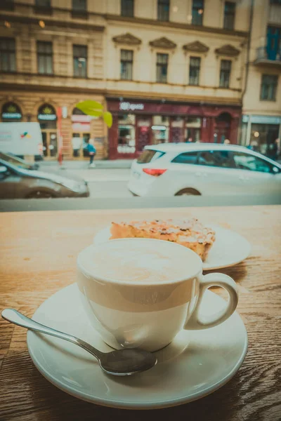 Petit Déjeuner Raffiné Prague Café Gâteau — Photo