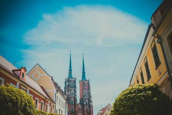 Piękne Kościoły Wrocławia Atrakcje Turystyczne Podróże Europie — Zdjęcie stockowe