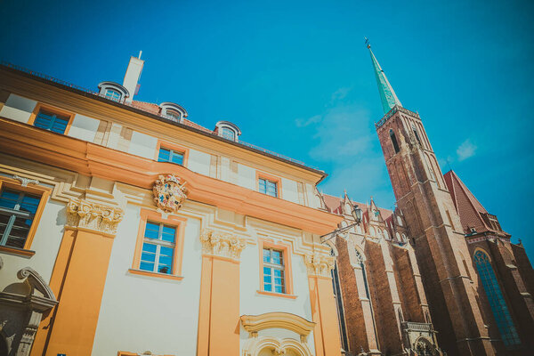 Beautiful churches of Wroclaw. Attractions, travel in Europe