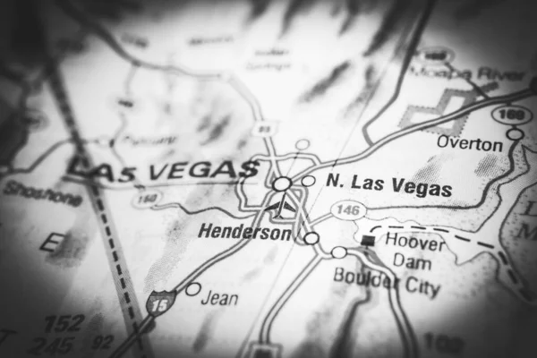 Las Vegas Fundo Mapa Dos Eua — Fotografia de Stock