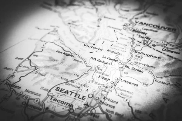 Seatle Washington Map — Stock Photo, Image