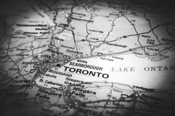 Toronto Canada Mappa Sullo Sfondo — Foto Stock