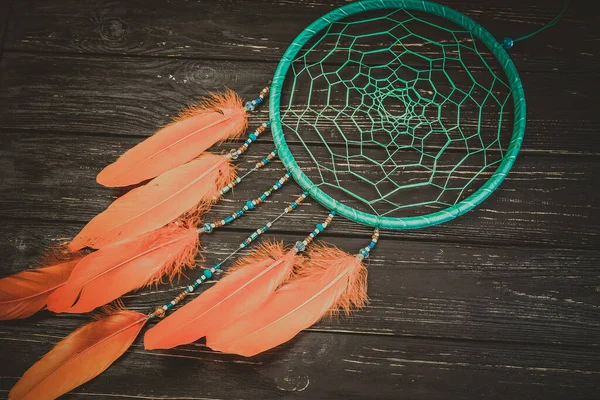 Dreamcatcher Sur Fond Art Bois — Photo