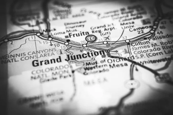 Grand Junction Usa Map Travel Background — Stock Photo, Image