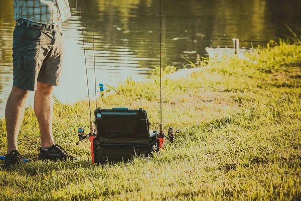 Torneo Pesca Recreación Naturaleza Fondo — Foto de Stock