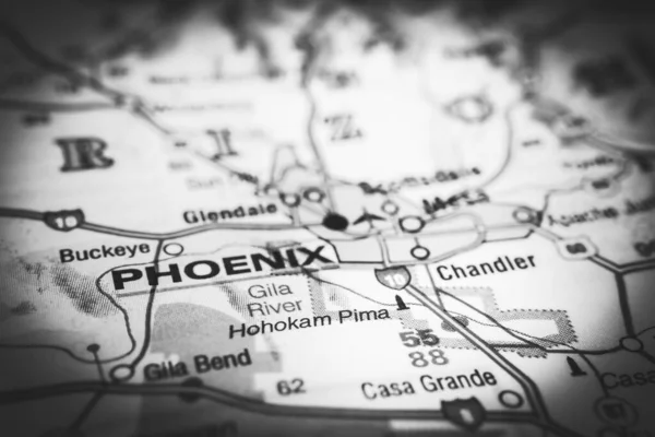 Phoenix Pozadí Mapy Usa — Stock fotografie