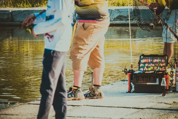 Torneio Pesca Recreação Natureza Fundo — Fotografia de Stock