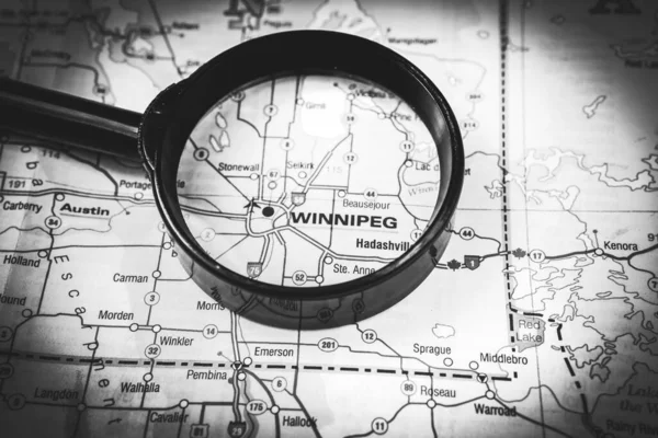 Winnipeg Sur Carte — Photo