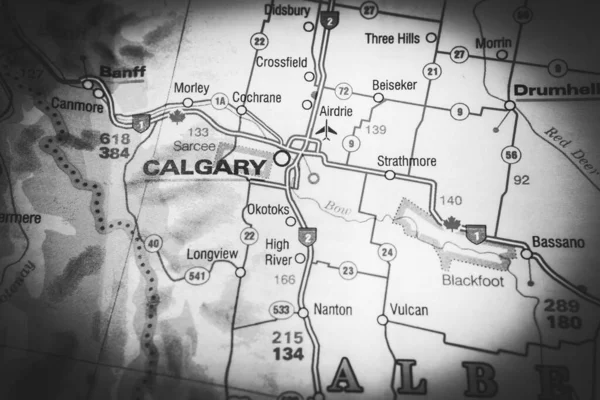 Alberta Staat Kaart — Stockfoto