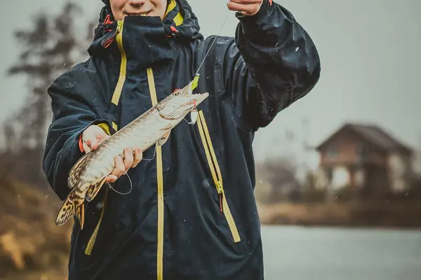 Pesca Lucio Lago Recreo Pesca — Foto de Stock