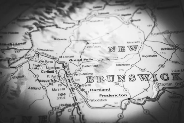 New Brunswick Auf Der Kanada Karte — Stockfoto