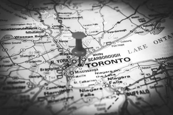 Toronto Canada Mappa Sullo Sfondo — Foto Stock