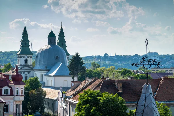 Красиве Українське Місто Тернопіль Вулиці Тернополя — стокове фото