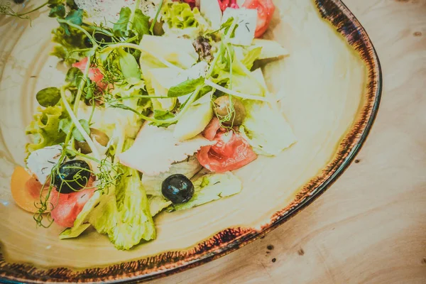 Vegetable Salad Plate Food Background — Stock Photo, Image