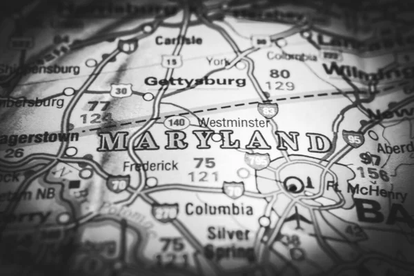 Maryland Haritada — Stok fotoğraf