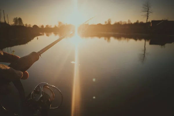 Pesca Lucio Lago Recreo Pesca — Foto de Stock