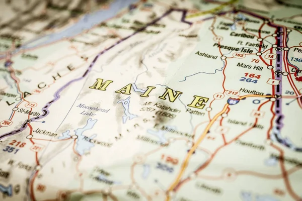 Maine State Map — Stock Photo, Image