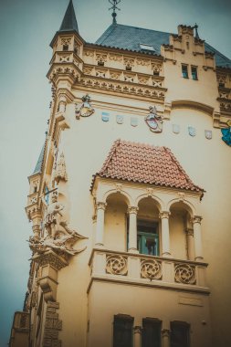 Güz Prag 'ın güzel sokakları ve mimarisi