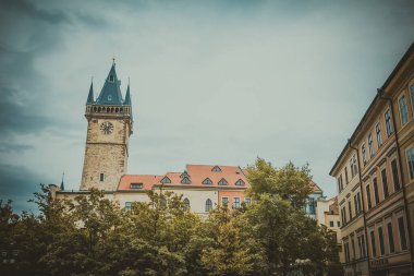 Güz Prag 'ın güzel sokakları ve mimarisi