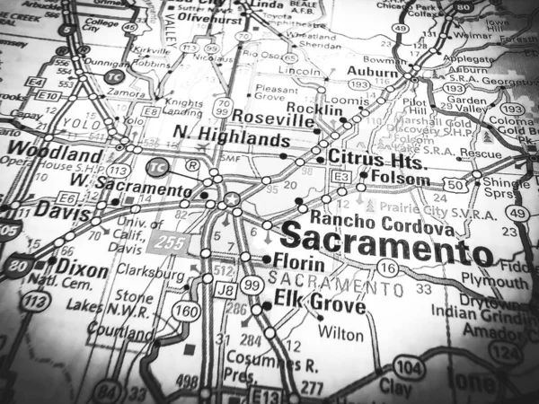 Sacramento Usa Map — Stock Photo, Image