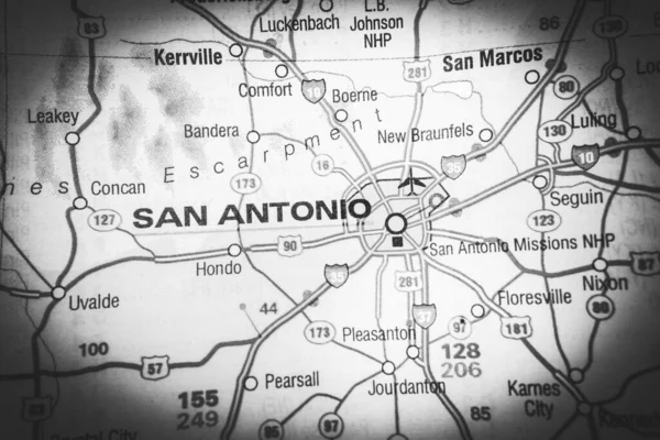 San Antonio Stati Uniti America Mappa Sfondo Del Viaggio — Foto Stock