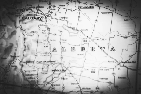 Alberta Κατάσταση Στο Χάρτη — Φωτογραφία Αρχείου