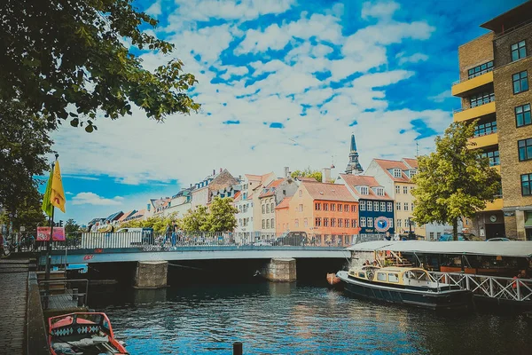 Gatorna Och Attraktioner Köpenhamn Resa Till Köpenhamn — Stockfoto