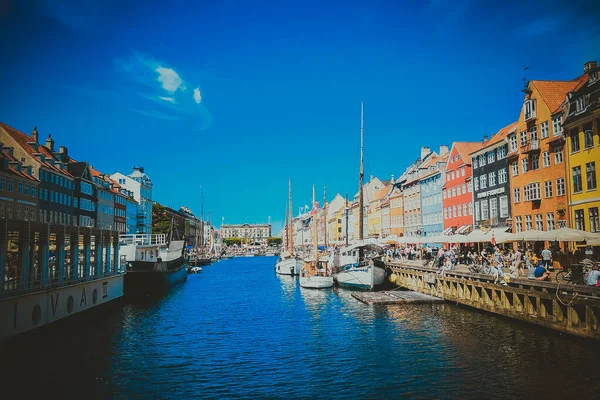 Улицы Достопримечательности Копенгагена Поездка Копенгаген — стоковое фото