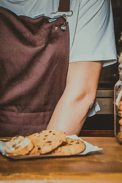 Café Helado Sobre Fondo Madera —  Fotos de Stock