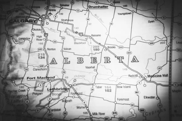 Alberta Κατάσταση Στο Χάρτη — Φωτογραφία Αρχείου