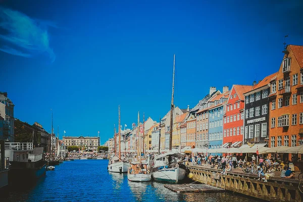 코펜하겐의 거리와 코펜하겐으로의 — 스톡 사진