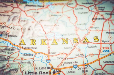 Arkansas eyaleti haritada
