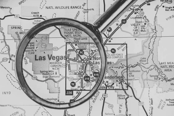 Las Vegas Mapa Pozadí Usa Cestování — Stock fotografie