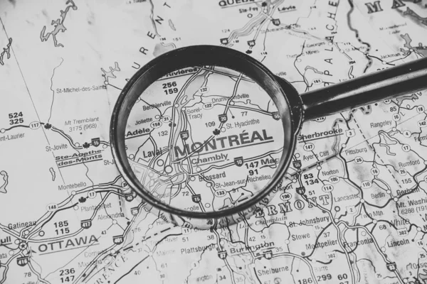 Montreal Mapa Canadá — Fotografia de Stock