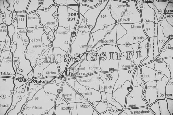 Mississippi Abd Harita Arka Planı — Stok fotoğraf