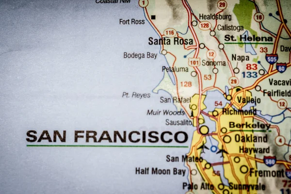 San Francisco Mapa — Foto de Stock