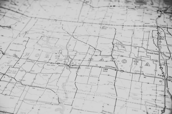 North Dacota Map — Stock Photo, Image