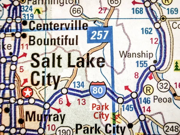 Salt Lake City Usa Karta Bakgrund — Stockfoto