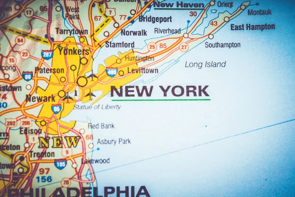 New York on the map