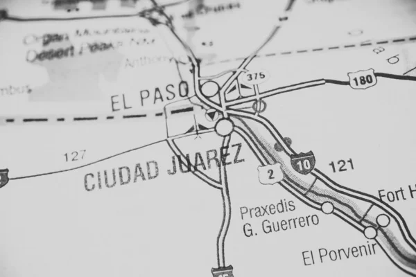Paso Mexiko Karta Bakgrund — Stockfoto