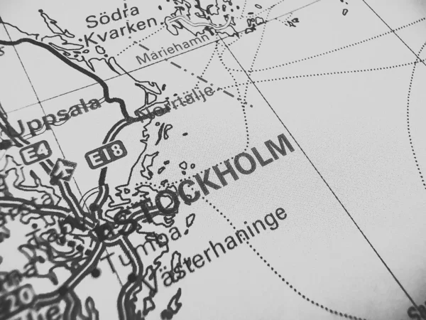 Stockholm Een Routekaart Van Europa — Stockfoto