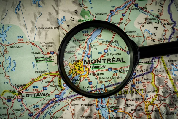 Montreal Mapa Canadá — Fotografia de Stock