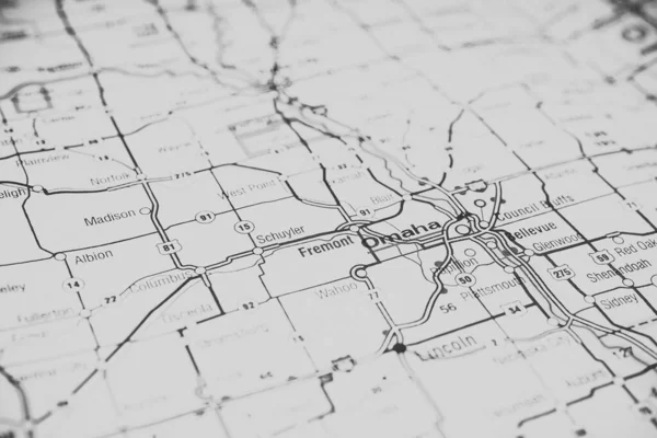 Omaha Map — Stock Photo, Image