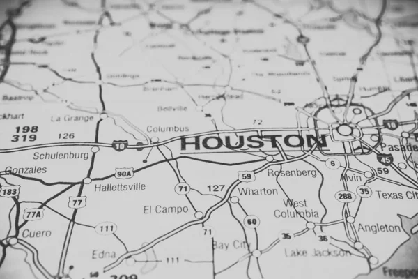 Houston Usa Mapa Viagem Fundo — Fotografia de Stock